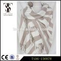 heavyweight scarves simple dual stripe beach towel winter poncho finished with tasselled trims                        
                                                Quality Choice